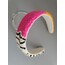 Punch isleme pembe-turuncu zebra tac