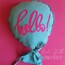 Punch isleme HELLO balon yastık 