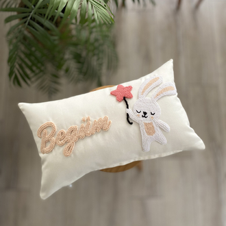 İsimli Punch Bebek Kırlent Kılıfı