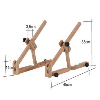 Kasnak Tutucu Ahşap Şezlong Stand (20cm ile 60cm arası tüm iğneli/telli kasnak bağlanabilir)