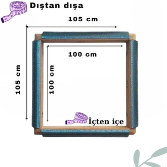 100x100cm Kombinasyon Özellikli Punch ve Tüm Nakışlara Uygun İğneli/Telli Kasnak KILIF HEDİYE
