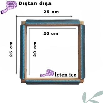 20x20cm Kombinasyon Özellikli Punch ve Tüm Nakışlara Uygun İğneli/Telli Kasnak KILIF HEDİYE