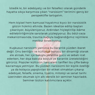 NARSİSİZMİN ANLATILARI