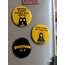 3’lü Diyet Temalı Kedi Buzdolabı Magnet Seti 58 mm Motivasyon Yazılı Dekoratif Magnet