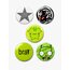 Trend-18-15'li Yeşil Anime Kawaii Rozet Seti Karakter Desenli Pop Art Pin