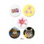 Trend-19 15'li Eğlenceli Rozet Seti 1 Adet Açacaklı Anahtarlık Kedi Kawaii Broş Pin