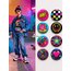 8 li Set-11 Neon Pop Art Rozet Seti Renkli Skate Kawaii Y2K Desenli Broş Pin