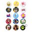 Trend-19 15'li Eğlenceli Rozet Seti 1 Adet Açacaklı Anahtarlık Kedi Kawaii Broş Pin