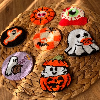 Pumpkin Boo Halloween Coasters