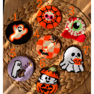 Pumpkin Boo Halloween Coasters