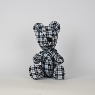 LACİVERT MAVİ EKOSE TEDDY BEAR