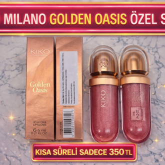 ✨ KIKO MILANO GOLDEN OASIS – ÖZEL SERİ 3D HYDRA LIPGLOSS ✨