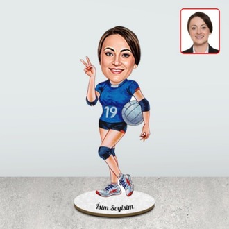Kişiye Özel Voleybolcu Kadın Biblo