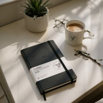 Victoria's Journals Classic 2026 Günlük Ajanda 13X21 Cm Sert Kapak- Siyah