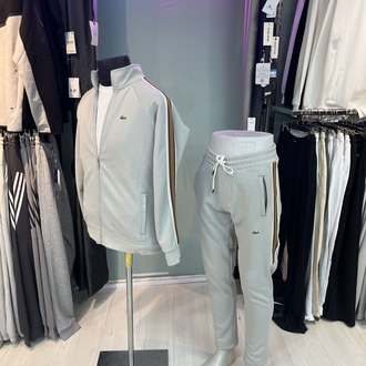 Lacoste Açik Bej Şeritli Esorfman Takimi – Erkek Spor Giyim