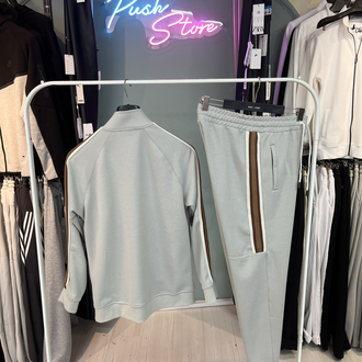 Lacoste Açik Bej Şeritli Esorfman Takimi – Erkek Spor Giyim