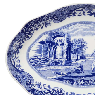 Spode Blue Italian Oval Servis Tabağı