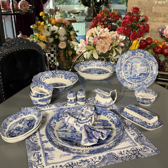 Spode Blue Italian Porselen Kase