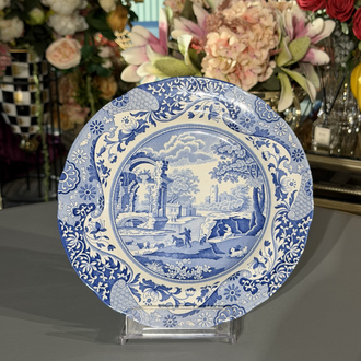 Spode Blue Italian Porselen 23 Cm Tabak