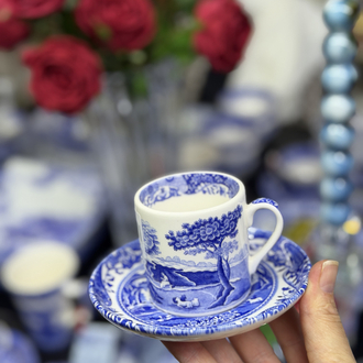 Spode Blue Italian Porselen Kahve Fincanı 