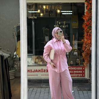 Modal Kumaş Pembe Takım