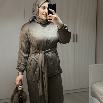 Saten kumaş ikili takım 