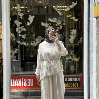 Bej Pantolon Takım