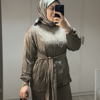 Saten kumaş ikili takım 
