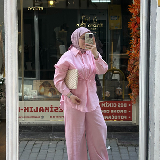 Modal Kumaş Pembe Takım
