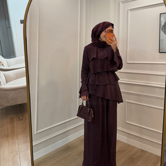 LİYA KAT KAT TUNİK DETAYLI TAKIM 