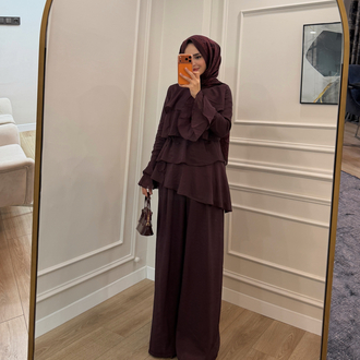 LİYA KAT KAT TUNİK DETAYLI TAKIM 