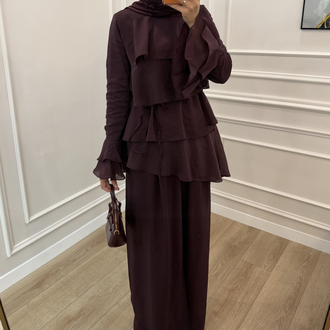 LİYA KAT KAT TUNİK DETAYLI TAKIM 