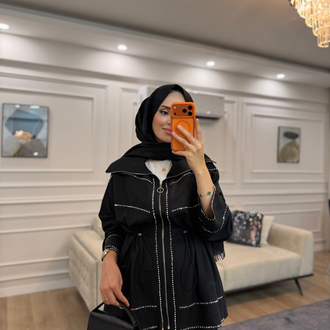 (ÖN SİPARİŞ) TASARIM TAŞLI TENSEL TAKIM (SİYAH)