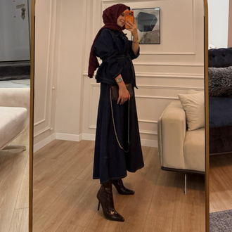 PREMİUM CEKETLİ DENİM ETEKLİ TAKIM