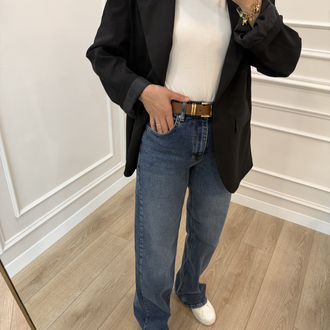 Zra Model Kemerli Denim Pantolon