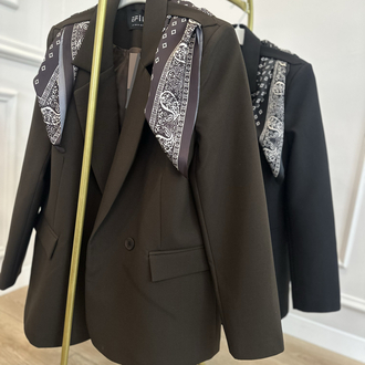 Fularlı Blazer Ceket 