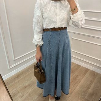 Denim Etek MAVİ