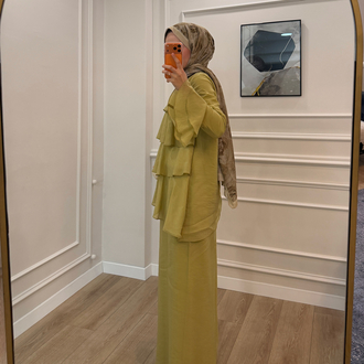 LİYA KAT KAT TUNİK DETAYLI TAKIM