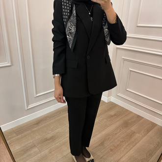 Fularlı Blazer Ceket 