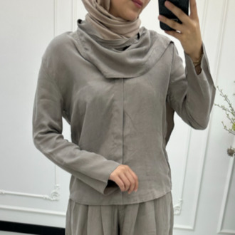Şal yaka bluz