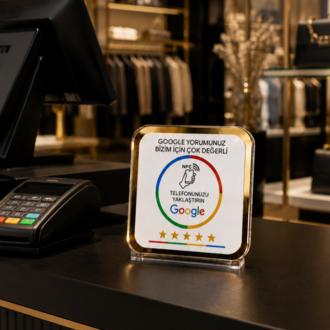 Google Yorum Standı (NFC/QR)