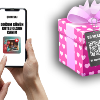 QR Mesaj Dijital Hediye Karekodu Olarak Verilecektir