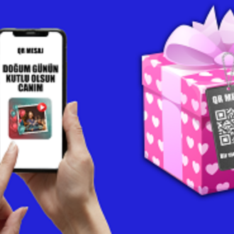QR Mesaj Fiziksel Hazır Hediye Karekodu Ürün