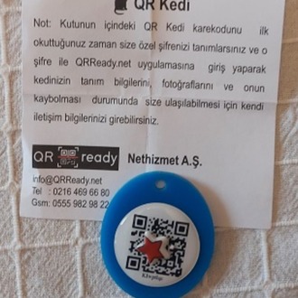 QR Kedi Fiziksel Kedi Karekodu Hazır Ürün