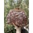 Toprak tonlarda renge sahip ahşap burslu clutch