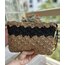 Yelpaze motifle örülmüş şık clutch