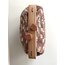 Toprak tonlarda renge sahip ahşap burslu clutch