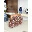 Toprak tonlarda renge sahip ahşap burslu clutch