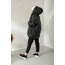 Oversize Yorgan Mont Siyah