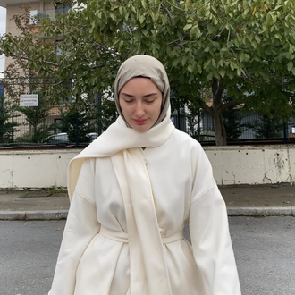 Atkılı kaşe ceket